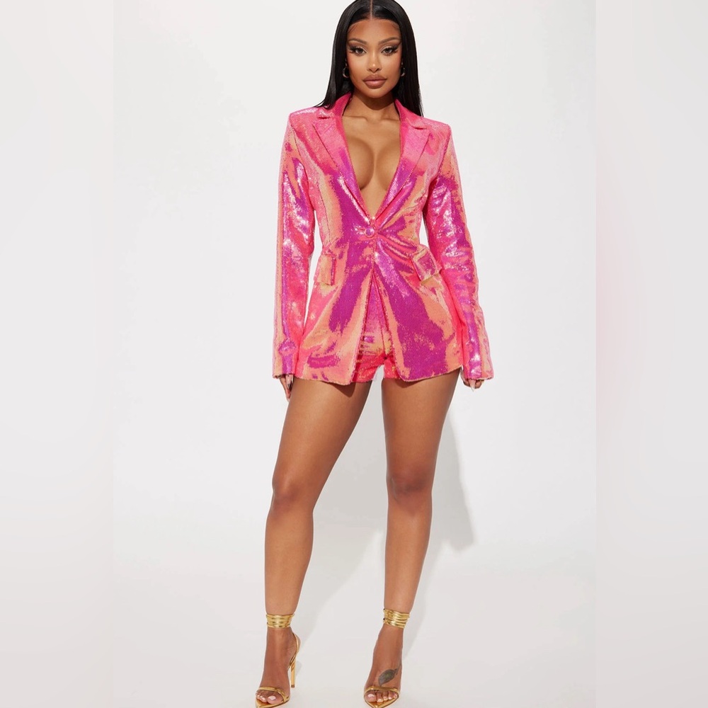 Sequin Blazer Set